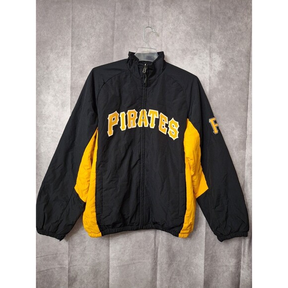 Authentic Majestic Pittsburgh Pirates Double Climate Full Zip Bomber Jacket Med. - Picture 1 of 15